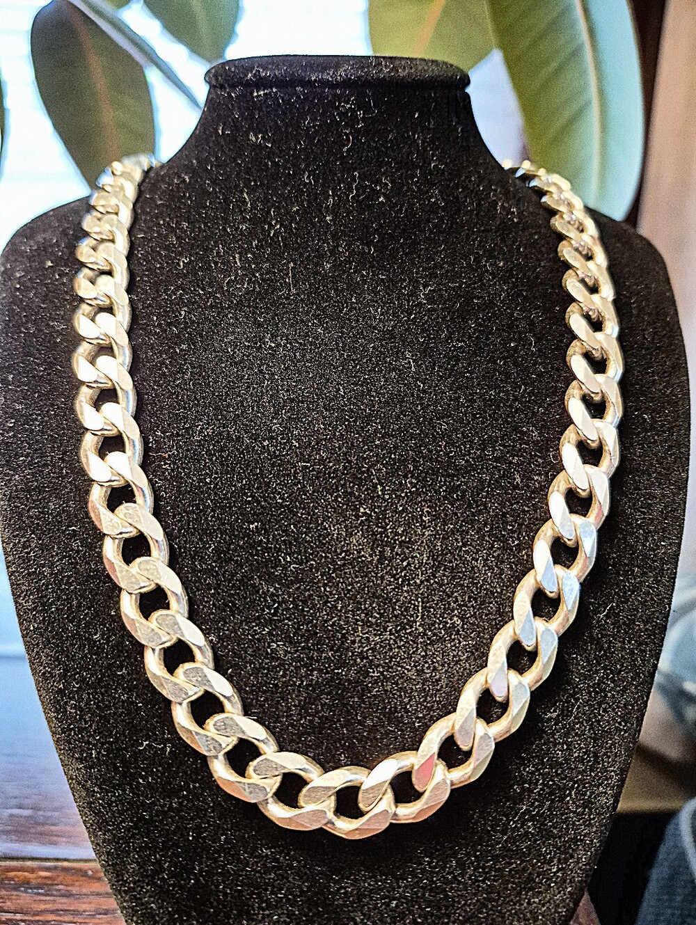 Heavy 10.5mm STERLING silver Cuban Link Chain 24 Inch 925 ITALY 108.95 Grams!